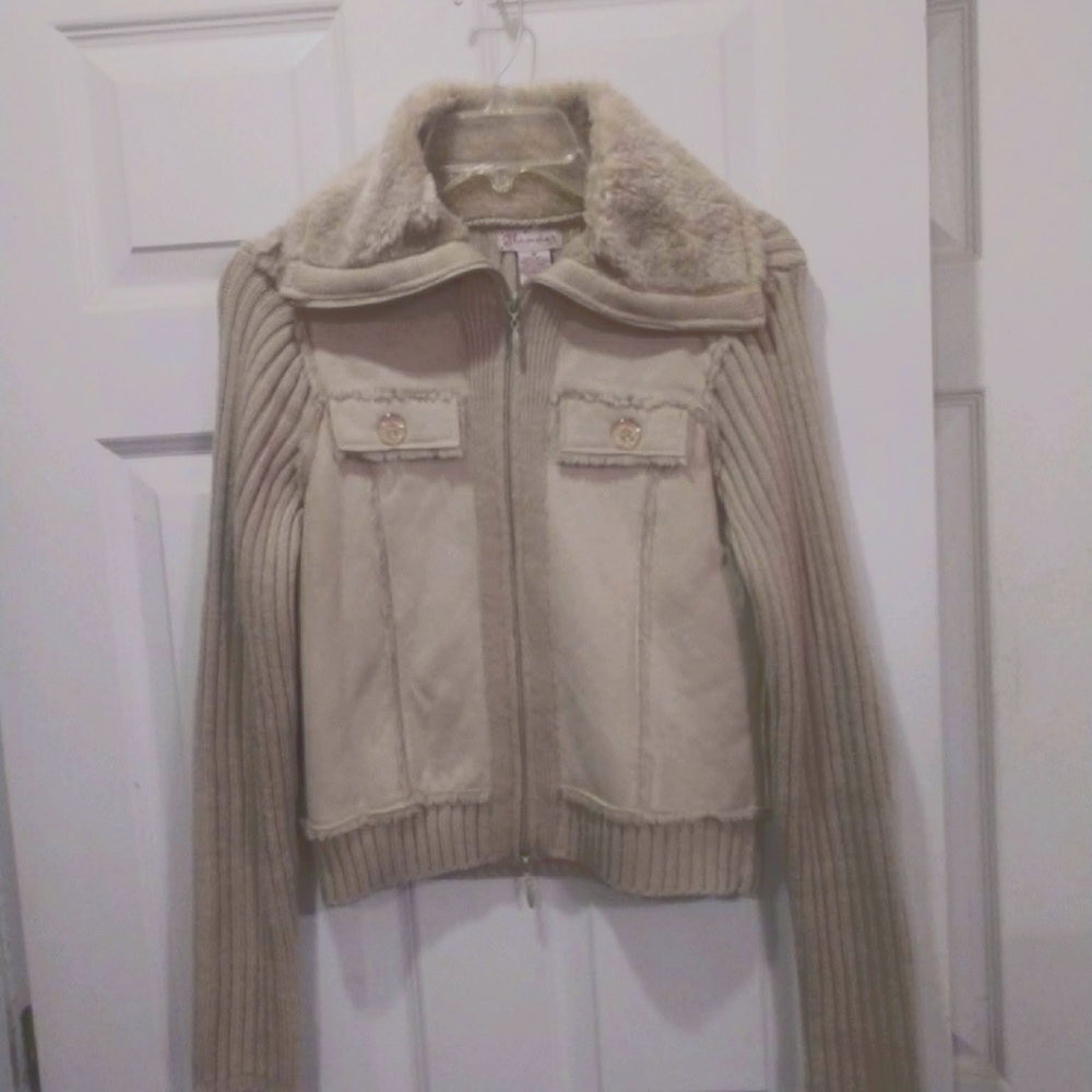 Tan Zip Sweater